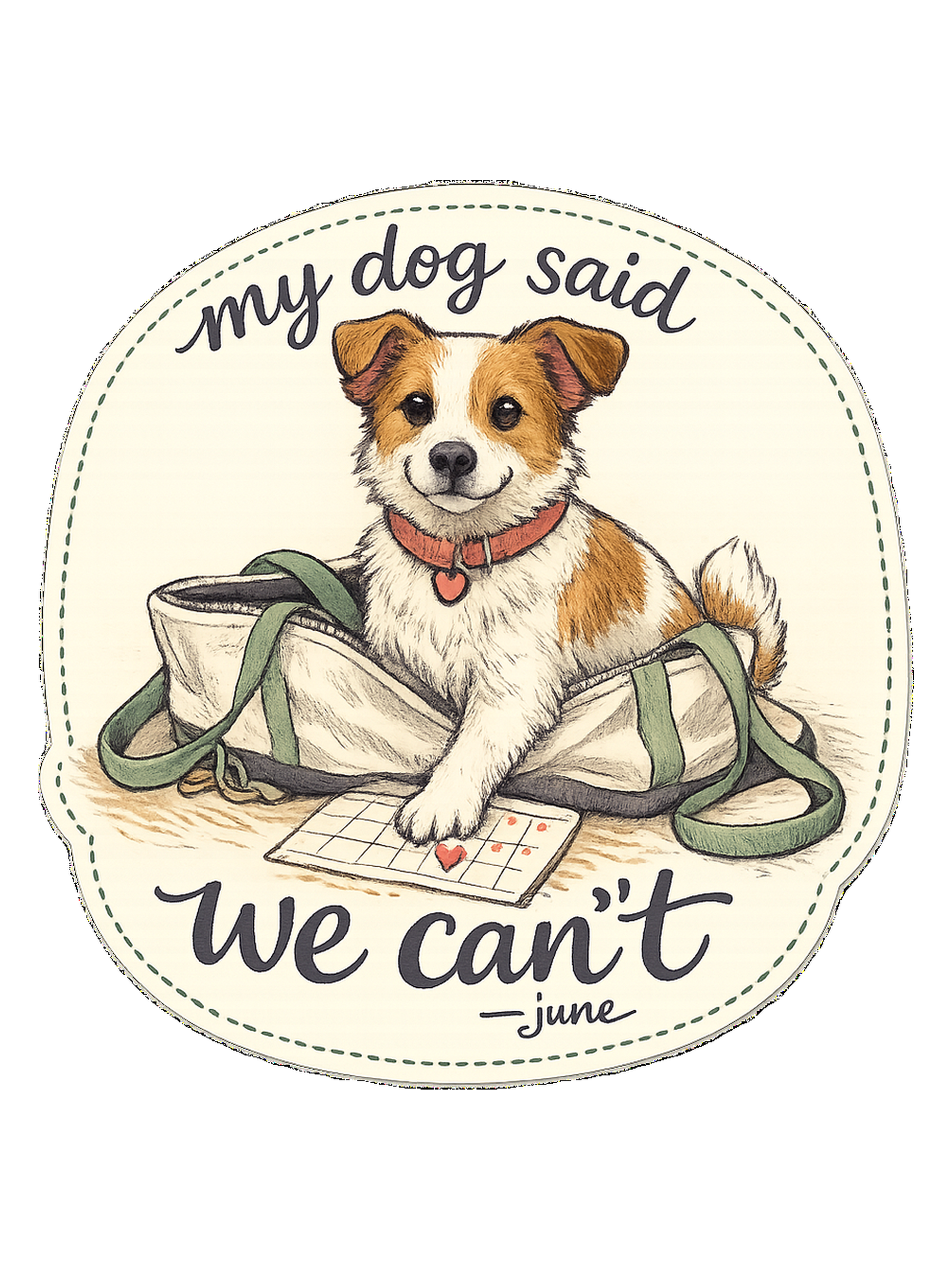 A cozy hand-drawn dog mom tee for anyone whose plans require tiny paw approval. — dogmom t-shirt design by June