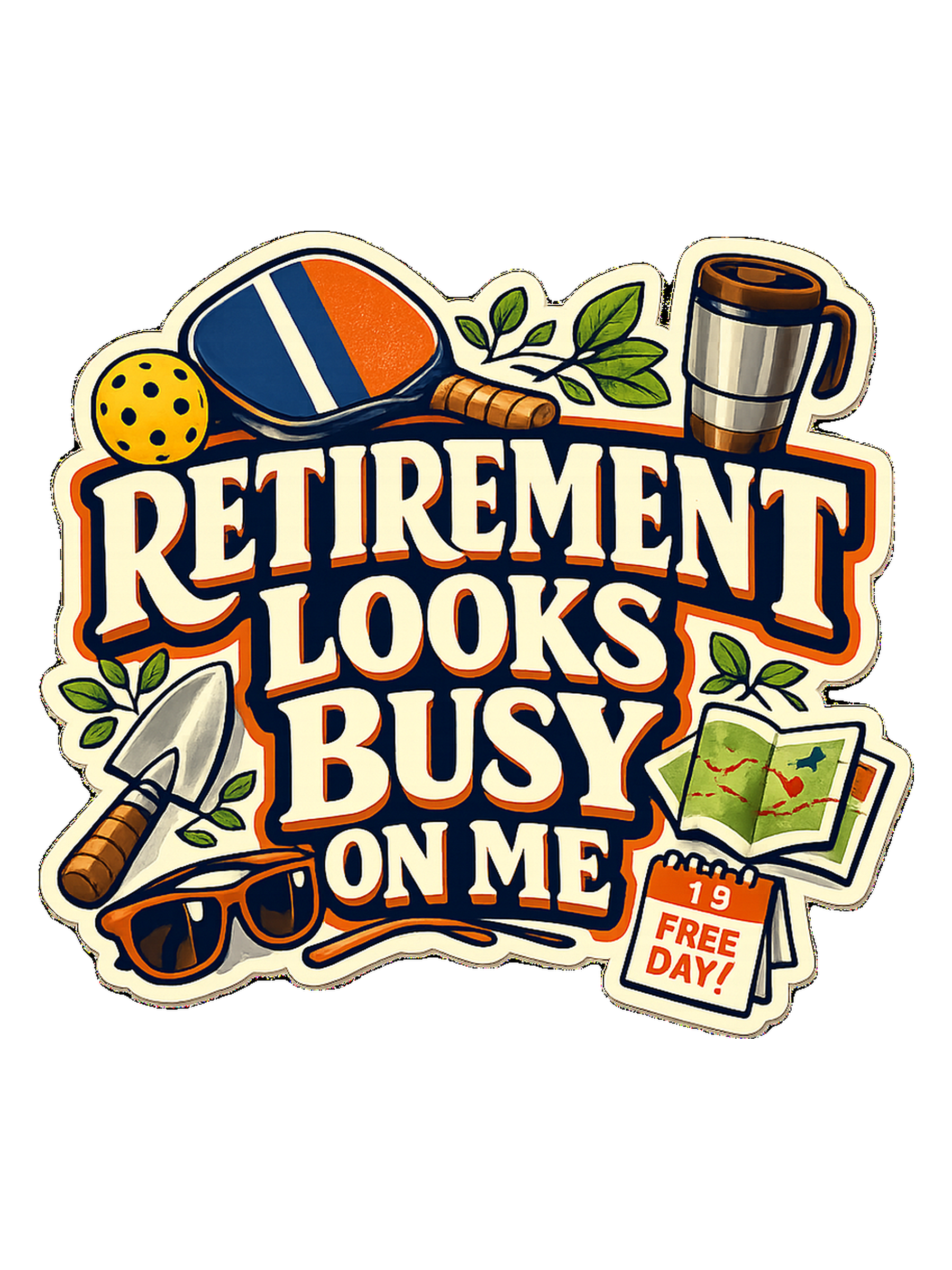 Retirement Looks Busy On Me Tee — retired t-shirt design by Margaux