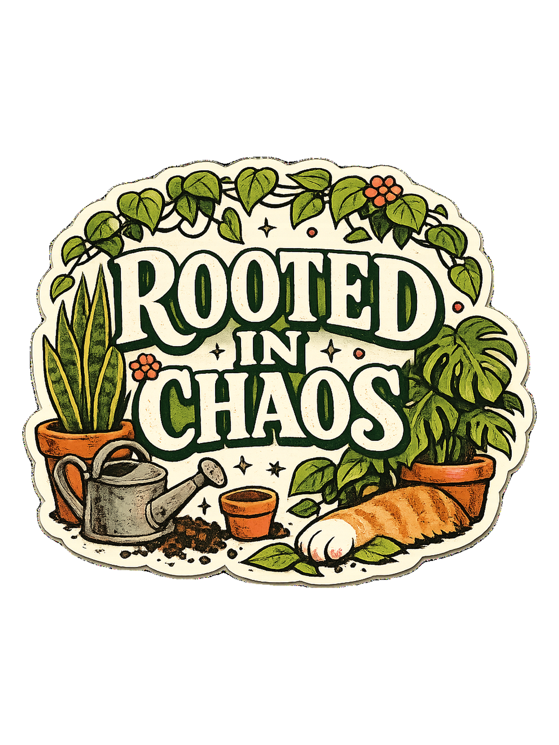 A cozy vintage plant mom tee for anyone beautifully rooted in houseplant chaos. — plantmom t-shirt design by Margaux